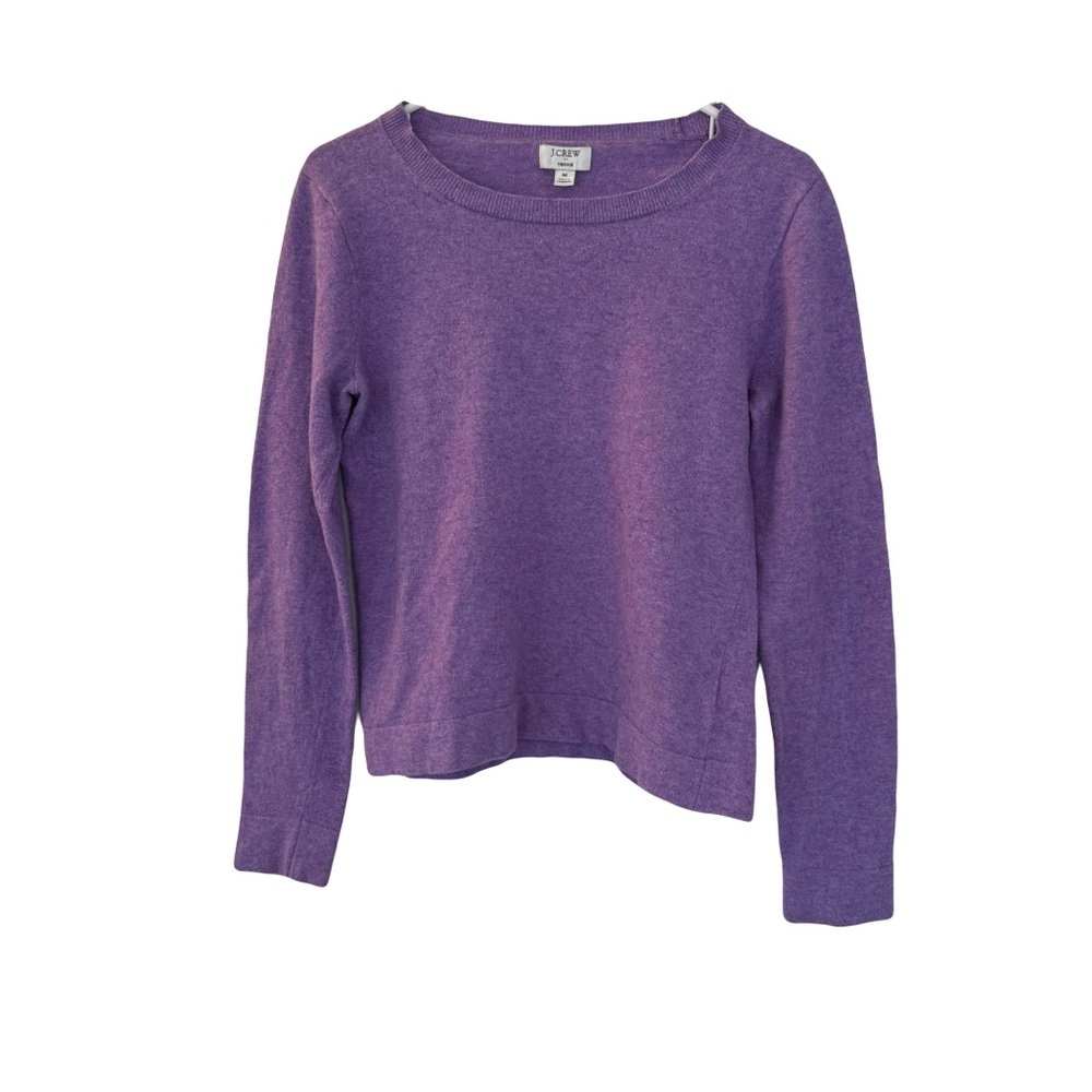 J. Crew Women's Teddie Merino Wool Blend Sweater, Purple, Size M